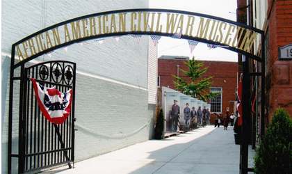 The Archway leading to the entrance of the AFRICAN AMERICAN CIVIL WAR MUSEUM in Washington, D.C.